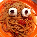 halloween eyeball pasta