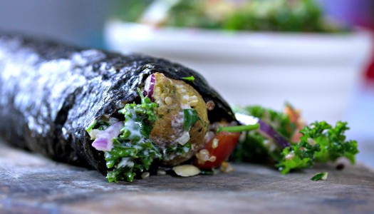 Super healthy falafel wraps