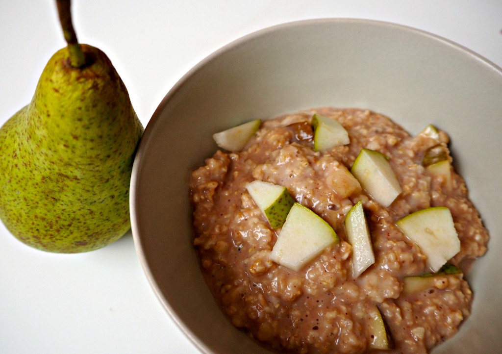 Chocolate Pear Porridge Eat Drink Live Well